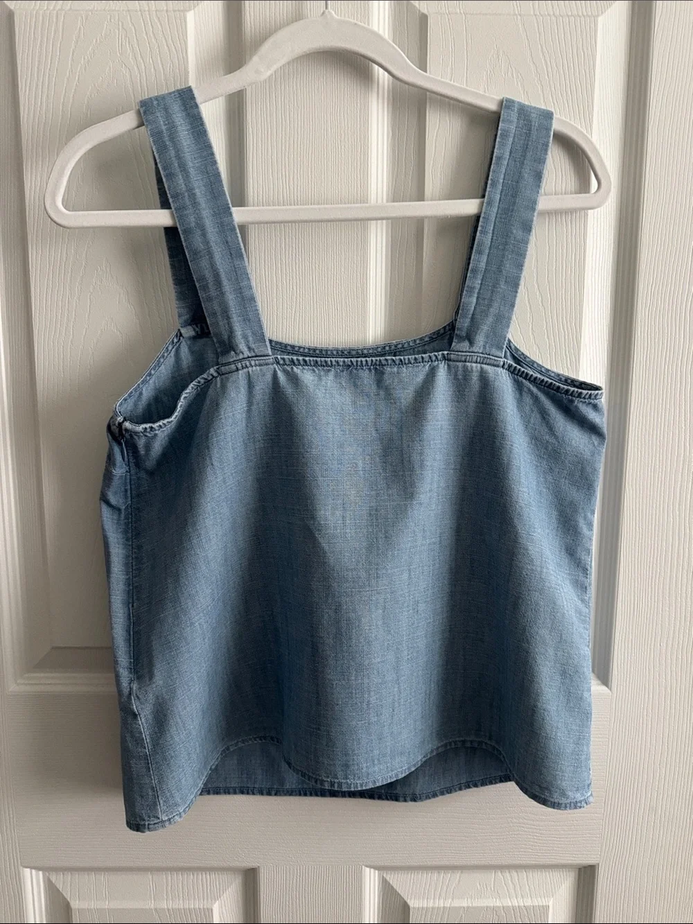 J. Crew Chambray Denim Tank Top - Light Blue